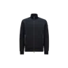 Moncler Sweat En Coton Et Cachemire À Bordure En Daim In Blue