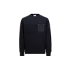 Moncler Sweat En Coton Et Denim In Blue