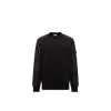 Moncler Mens Black Logo-patch Contrast-sleeve Cotton-blend Sweatshirt In Black