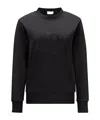Moncler Rhinestone-embellished Logo Sweatshirt In Black