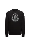 Moncler Blurred Logo Sweatshirt In Black