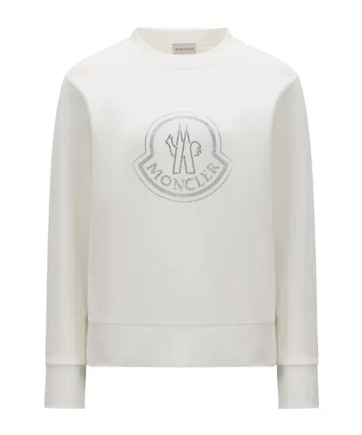 MONCLER MONCLER LOGO EMBELLISHED CREWNECK SWEATSHIRT
