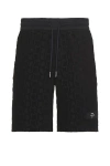 Moncler Sweat Short In Dark Navy Blue