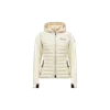 Moncler Sweat Zippé En Coton Matelassé In Blanc