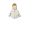 Moncler Sweat Zippé En Teddy Matelassé In White
