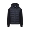 Moncler Padded Hooded Jacket In Blue