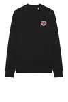 Moncler Long Sleeve Logo-patch Sweatshirt In Black