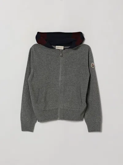 Moncler Sweater Kids Color Grey In Gray