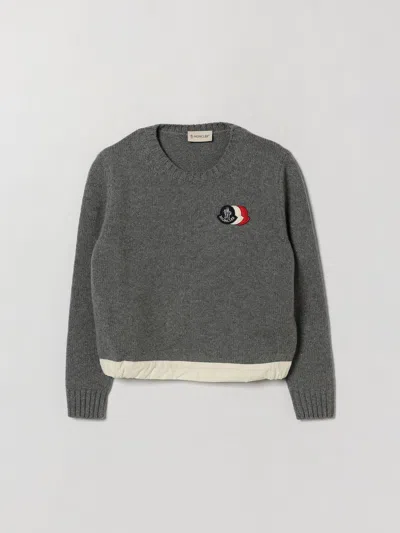 Moncler Sweater Kids Color Grey In Multi