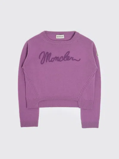 Moncler Sweater Kids Color Violet In Purple