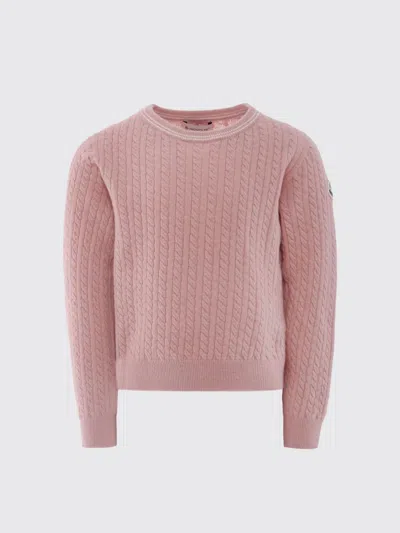 Moncler Kids' セーター  ボーイ カラー ブラック In Pink