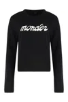 Moncler Sweater With Round Neck In Wool And Cashmere In Black