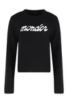 Moncler Sweater With Round Neck In Wool And Cashmere In Black