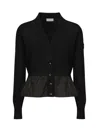 Moncler Cardigan Tricot In Brown