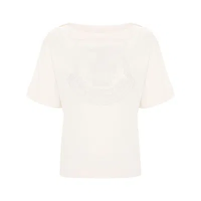 Moncler Logo-appliqué T-shirt In Beige