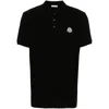 Moncler Navy Polo In Black