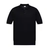 Moncler Knit Polo Shirt In Black