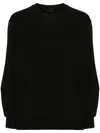Moncler Embossed-logo Cotton Sweatshirt In Black