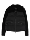 Moncler Grenoble Padded Wool Zip-up Cardigan Clothing In Black
