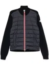 Moncler Padded Cardigan In Blue