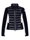 Moncler Grenoble Padded Cardigan In Blue