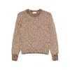 Moncler Textured Knit Crew Neck Sweater In Neutral