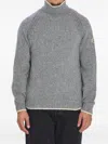 Moncler Turtleneck Sweater In Wool And Alpaca In Gray