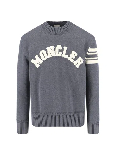 Moncler Sweaters In Gray