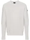 Moncler Gray Patch Sweater In Grey