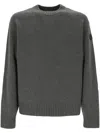 Moncler Crewneck Knit Sweater In Grey