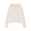 Moncler Textured Wool Sweater In Pink