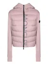 Moncler Padded Fleece Jacket In Pink