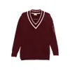 Moncler Women Wool Sweater In Red