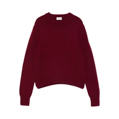 Moncler Sweaters Red In Burgundy
