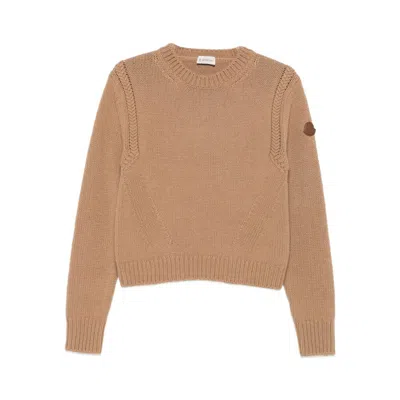 Moncler Sweaters In Brown