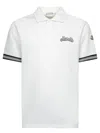 Moncler Cotton Piquet Polo With Logo In White