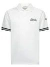 Moncler Cotton Piquet Polo With Logo In White