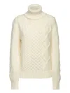 Moncler Turtleneck Knit Sweater In White