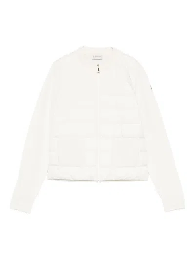 Moncler Wool Cardigan In White