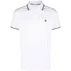 Moncler White Cotton Short-sleeved Polo T-shirt In White
