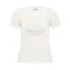 Moncler Logo Cotton White T-shirt In White