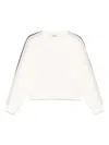 Moncler Women Logo Motif Sweatshirt In Beige