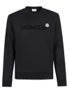 Moncler Crew Neck Cotton Sweatshirt In Black