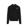 Moncler Crew Neck Cotton Sweatshirt In Black