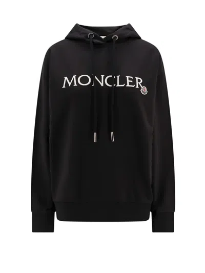 Moncler Hoodie Sweater In Nero