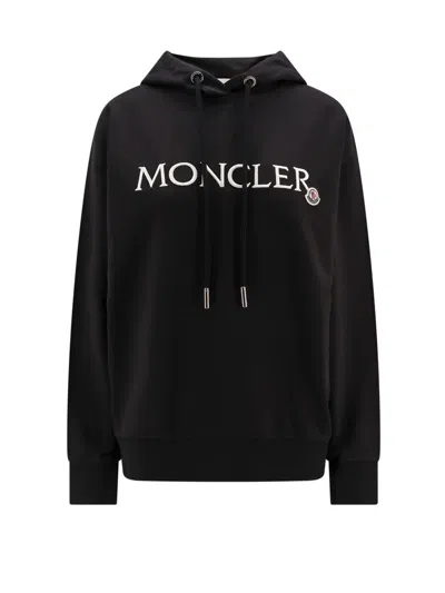 Moncler Hoodie Sweater In Black