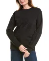 Moncler Women Sweatshirt With Embossed Logo In Black
