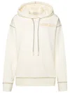 MONCLER MONCLER IVORY COTTON HOODIE