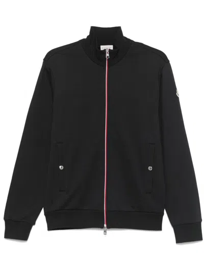 Moncler Sweatshirt Mit Dreifarbigen Details In Blau