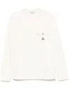 Moncler Sweatshirt En Coton In Neutrals